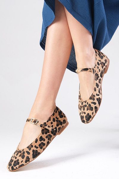 Mio Gusto Balerina de damă cu model leopard Gillian