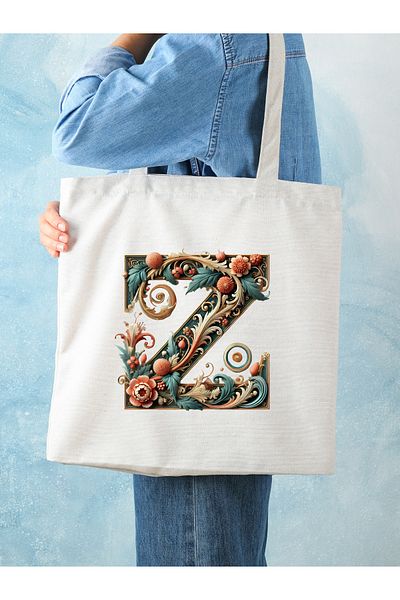 Cemira Unisex Retro Pinterst Z Letter Design Υφασμάτινη τσάντα - Y2 Tote Bag Gift Bag