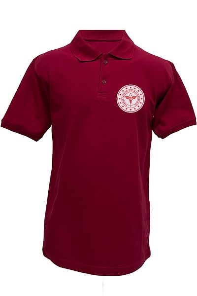 Çapıt %Cotton Polo Neck Ministry of Health Logo Stitched Hospital Health Staff Short Sleeve T-Shirt