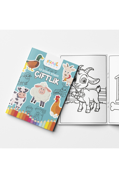 STAAU Çocuk My First Coloring Book - the Farm (Large Illustrated Coloring Book)