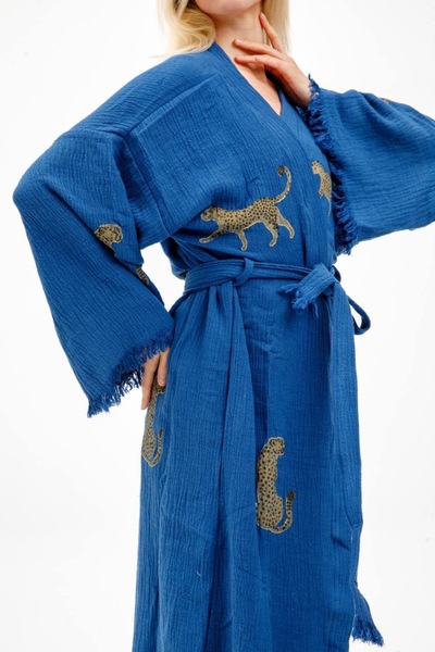 Befera Design Muslin kimono 100% pamuk komada Sa leopard printom Sa deznom Og...