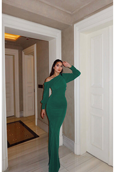 Sindimoda Nova Simli Kumaş Tek Kol Abiye 583049