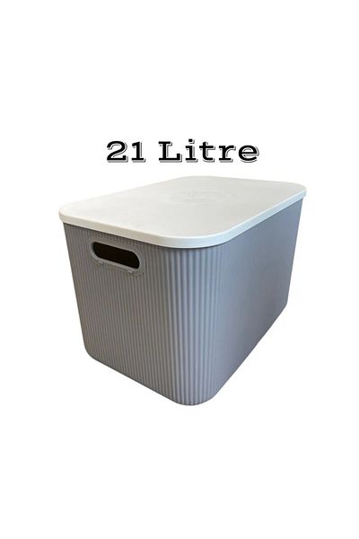Bayev Set of 6- Multi-Purpose In-Cabinet Organizer Storage Box with Lid 21-13-6,2 (Set of 2 Pieces)