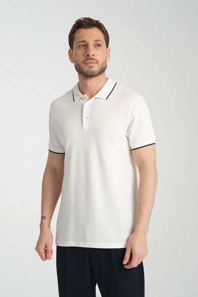 Frappoli Polo Neck Regular Fit Plain 100% Cotton Pique T-Shirt