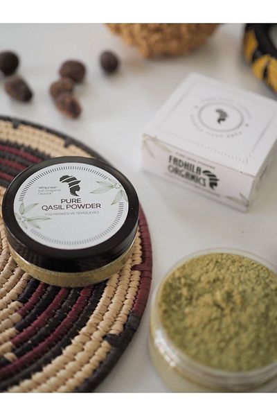 FADHILA ORGANICS 100% Natural Foaming Qasil Powder That Gives Shine - 25Gr