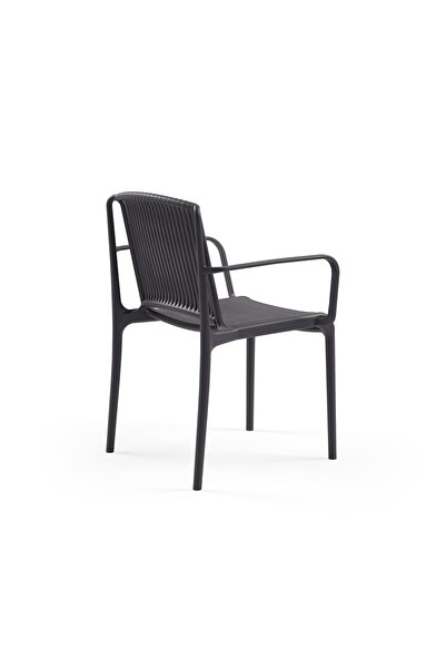 Divona Home Nes Polipropilen Kollu  Plastik Bahçe Sandalyesi 4 LÜ SET (KOLLU)