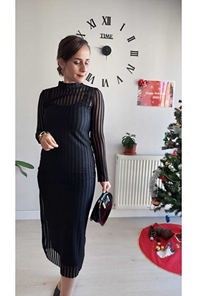 Butik ASTARLI KABARIK İŞLEME TÜL ELBİSE