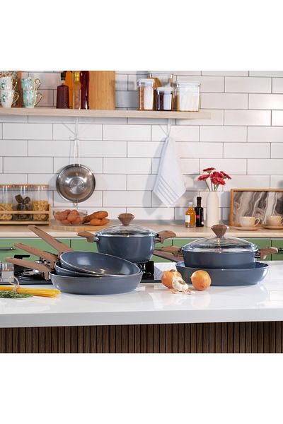 Schafer Fiesta Ceramic Deep Pot 24 Cm-Black