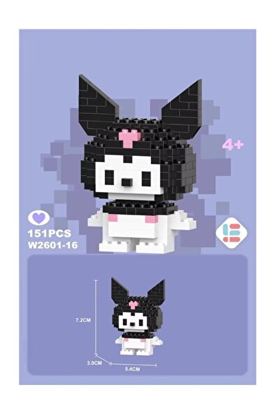 Schulzz Sanrio Kuromi Bricks 151 Parça 7,2 CM Yapı Oyuncaklu Figür