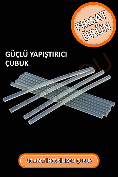 garaccu İnce Silikon Çubuk 7,40 Mm Kalınlık 30 Cm Uzunluk 10 Adet, Ince Çubuk...