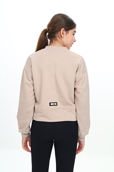 Toontoy Πλεκτή ζακέτα για κορίτσια με γιακά κολλεγίου με τσέπες με φερμουάρ με τύπωμα - 3 κλωστές χωρίς σαρντούν