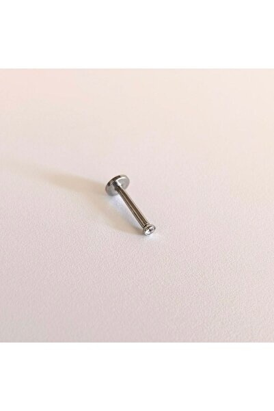 Bylin Cerrahi Çelik Nokta Zirkon Taşlı Piercing - Taş Ölçüsü 2 Mm- 1 Adet