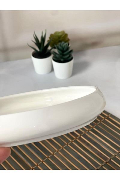ACAR Bıanco Perla Porcelain Round Plate 18X3 cm