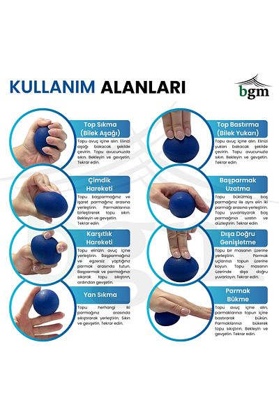 bgm Silicone Hand Exercise Ball Stress Ball - Physical Therapy Hand Exercise Strengthening Exercise Ball