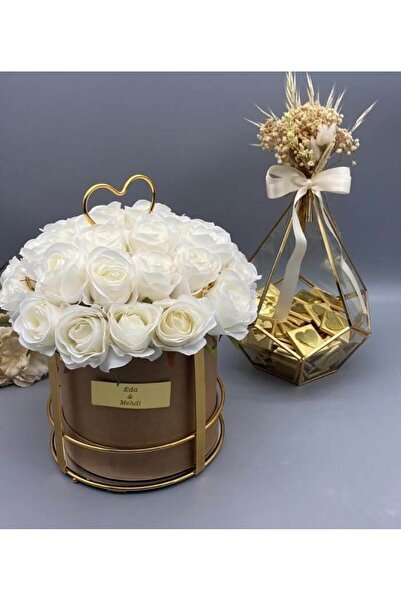 gifthomeshop Eminönü Seti Tepsisi ve Çiçek Buketi
