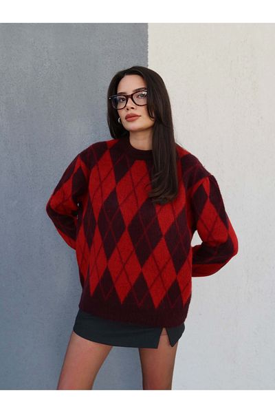ESRAHELVACI Pulover cu model dreptunghiular
