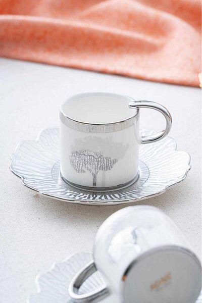 ACAR Hadeon Silver 6-Person Coffee Cup Set Hxf-06800