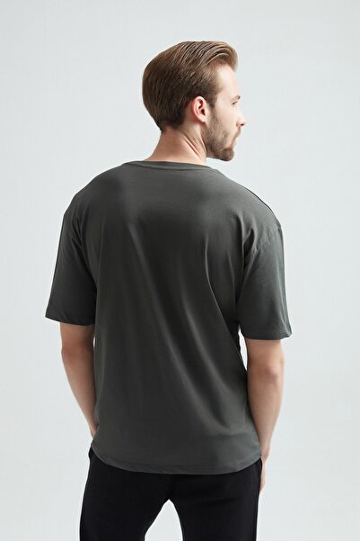 ERDEM İÇ GİYİM Ανδρικό μπλουζάκι Weweus Khaki Oversize 1023