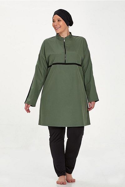 Adasea Μαγιό μεγάλου μεγέθους Gilet Full Covered Hijab 1427