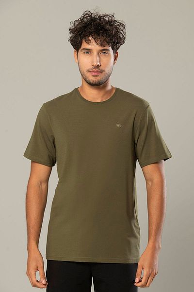 Weweus Ανδρικό μπλουζάκι Modal Basic με λογότυπο Khaki 239