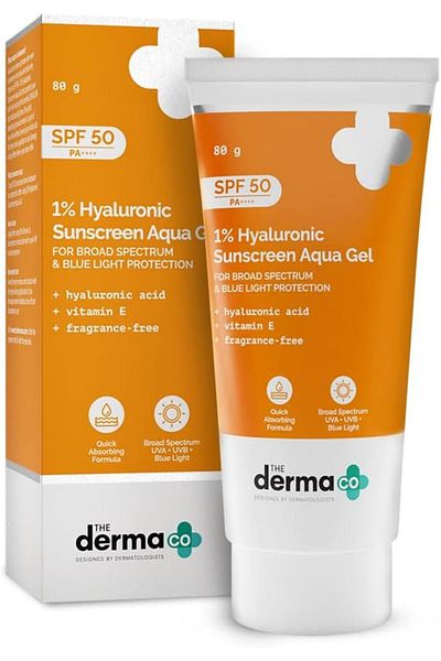 The Derma Co 1% Hyaluronic Sunscreen Aqua Gel 80g