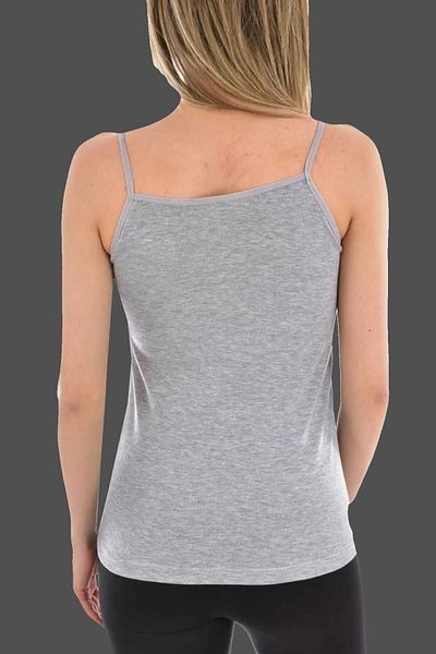 KEYAL Tutku Tutku Women's White 6-Pack Cotton Ribbed Rope Strap Undershirt