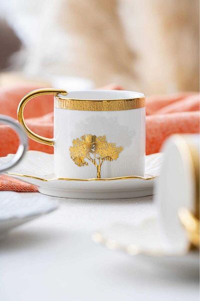 ACAR Hadeon Gold 6-Person Coffee Cup Set Hxf-06800