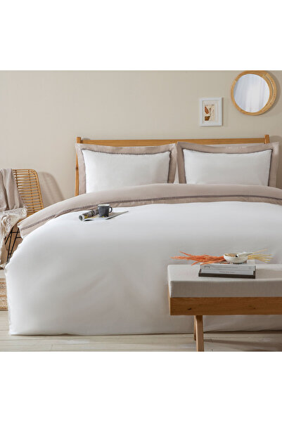Chakra Alberta Nevresim Seti 200x220 Cm Ekru/taş