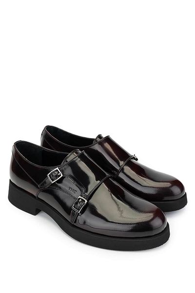 Tamer Tanca Men's Genuine Leather Claret Red Loafers