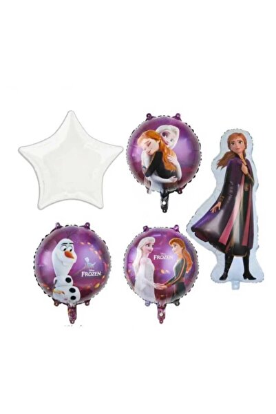 party mix Frozen Elsan Folyo Balon 5'li Set | Elsa Doğum Günü Konsepti Balon ...