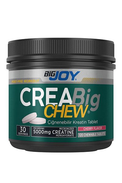 Bigjoy Sports Creatine Creabig Chew Cherry Flavored Chewable Tablets 120 of 30 Serv