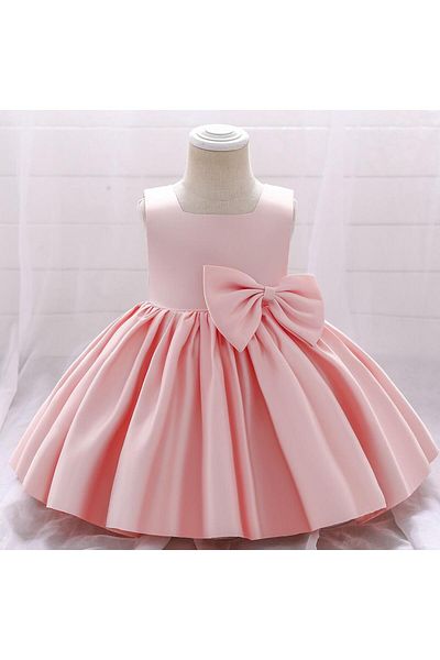 HSNLİFE Baby Girl Square Collar Dress Birthday Dress Girl Children's Evening Dress Elegant Princess Dress