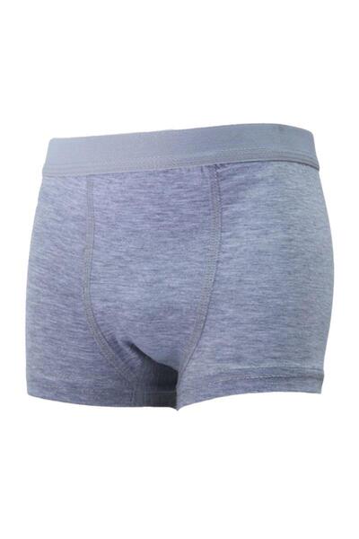 ALYA UNDERWEAR Erkek Çocuk Boxer Short 4'lü Siyah - Gri Melanj - Lacivert - İndigo