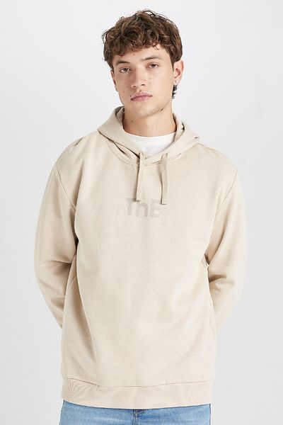 DeFacto Regular Fit Hooded Printed Sweatshirt Y5286Az24Au