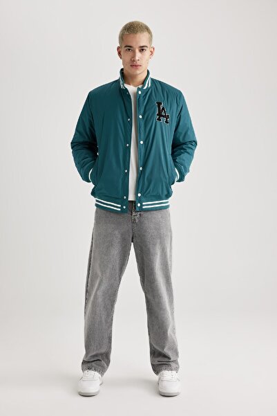 DeFacto Water Repellent Regular Fit College Collar Bomber Jacket Z1715AZ24SP