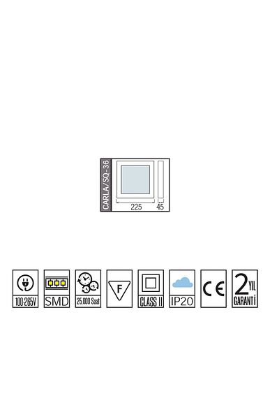 Horoz Electric Carla/Sq-36 36W Surface Mounted Led Panel