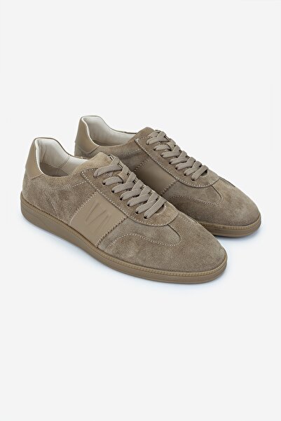 Valmenti Ανδρικά αθλητικά παπούτσια και αθλητικά παπούτσια από γνήσιο δέρμα μπεζ σουέντ