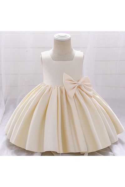 HSNLİFE Baby Girl Square Collar Dress Birthday Dress Girl Children's Evening Dress Elegant Princess Dress