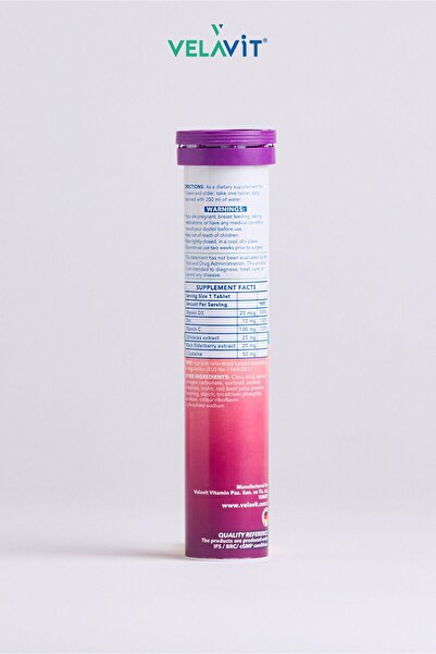Velavit V-effer D3 With L-cysteine 20 Effervescent Tablet