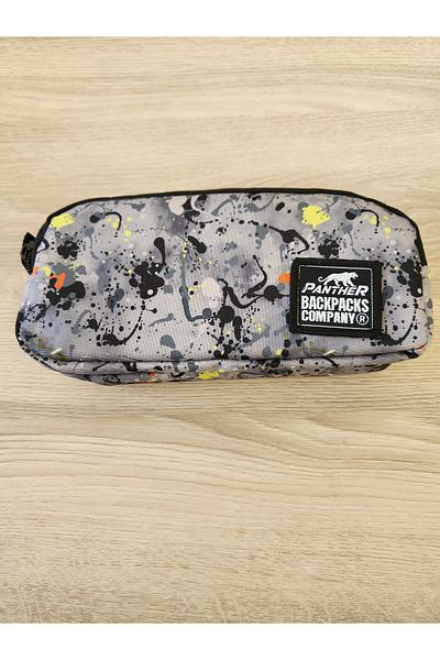 Panther Mixed Patterned Colorful 2 Compartment Pen Bag