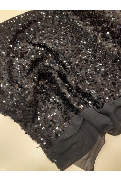 Safir Kumaş Işıl Işıl Yoğun Payetli 150 ye 120 cm Esnek Payet  Kumaş