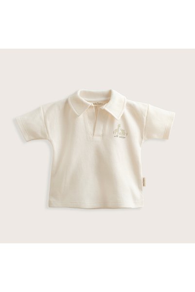 Chakra Ecru Safari Polo Neck T-Shirt