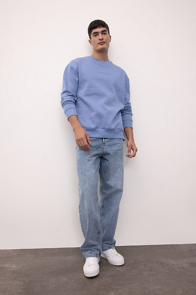 DeFacto Bedrucktes Sweatshirt mit Rundhalsausschnitt von Boxy Fit 3124522