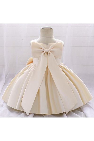 HSNLİFE Baby Girl Square Collar Dress Birthday Dress Girl Children's Evening Dress Elegant Princess Dress