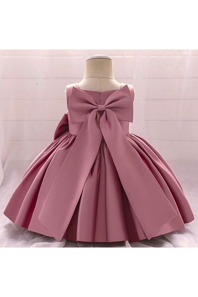HSNLİFE Baby Girl Square Collar Dress Birthday Dress Girl Children's Evening Dress Elegant Princess Dress