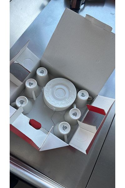 Güral Porselen Güral Porcelain Spring Branch Turkish Coffee Suit for 6 People