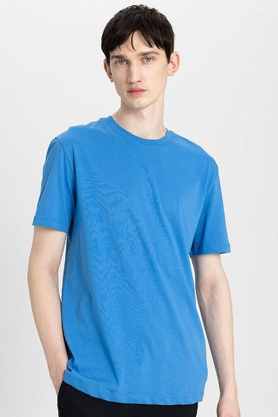 DeFacto Nové tričko Regular Fit Crew Neck 100% bavlna s krátkým rukávem - V7699AZ24SP