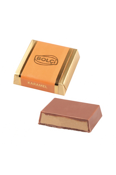 Bolçi Karamel Dolgulu Sütlü Kare Çikolata 16 gr 400 gr