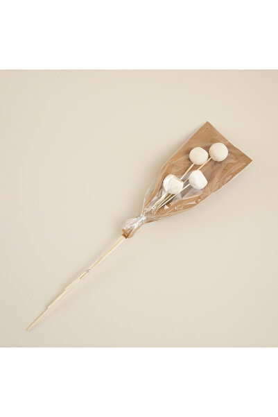 Chakra Nathalie Demet Kuru Çiçek Beyaz