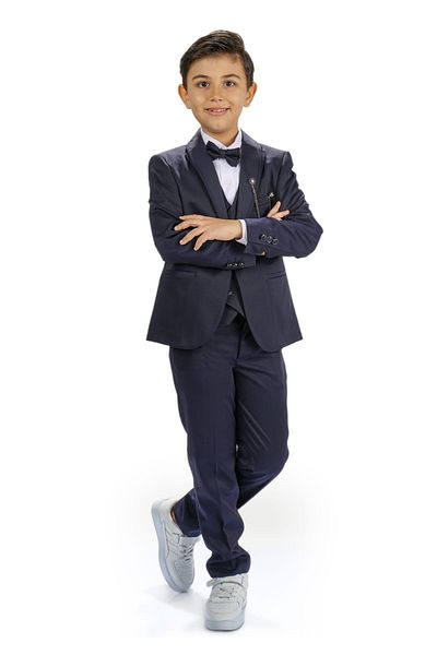 Merdia Boy's Tuxedo Suit - Groom Dress, Jacket, Pants, Vest and Shirt